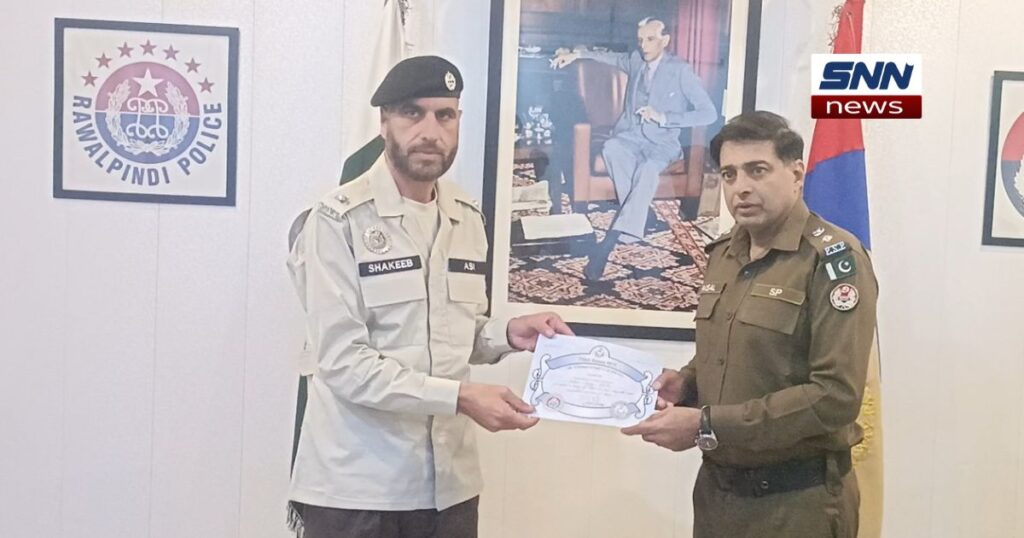 کہوٹہ: پنجاب ہائی وے پولیس کے آفیسر شکیب ستی کو کارکردگی