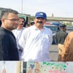 چیئرمین ہمایوں محمد خان ماڑی پور ٹاؤن نیٹی جیٹی پر عزاداران حسین کا استقبال کرتے ہوئے یوم عاشوراء کراچی 2026