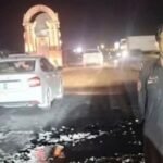 "زیارت کراس، نیشنل ہائی وے N-50 پر ٹول پلازہ ہٹائے جانے کا منظر"