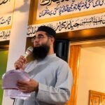 جامع مسجد مکی کہوٹہ میں محفلِ حسنِ قرأت کے دوران قراء کرام تلاوتِ قرآن پاک کرتے ہوئے"